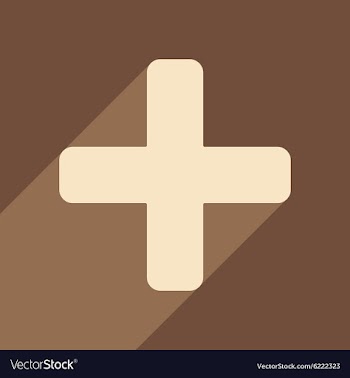 Flat with shadow icon and mobile application plus vector image