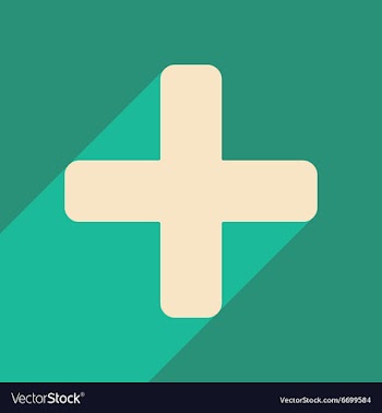 Flat with shadow icon and mobile application plus vector image