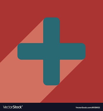 Flat with shadow icon and mobile application plus vector image
