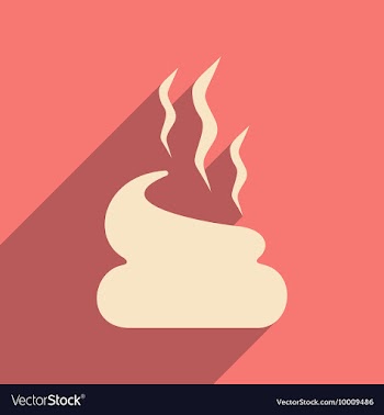 Flat with shadow icon and mobile application poop vector image