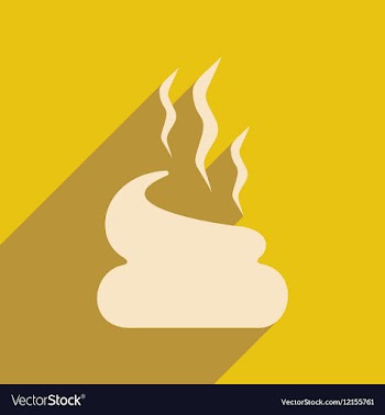 Flat with shadow icon and mobile application poop vector image