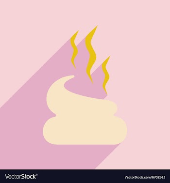 Flat with shadow icon and mobile application poop vector image