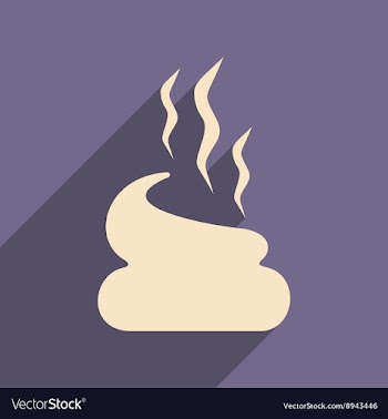 Flat with shadow icon and mobile application poop vector image