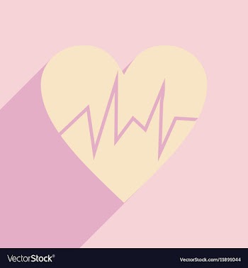 Flat with shadow icon and mobile application pulse vector image