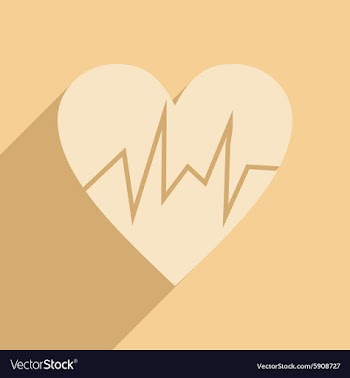 Flat with shadow icon and mobile application pulse vector image