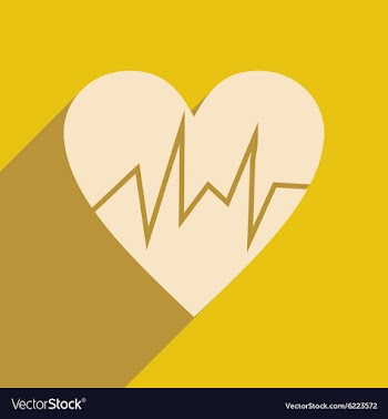 Flat with shadow icon and mobile application pulse vector image