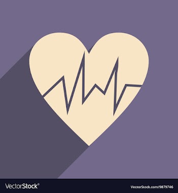 Flat with shadow icon and mobile application pulse vector image