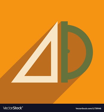 Flat with shadow icon and mobile application ruler vector image