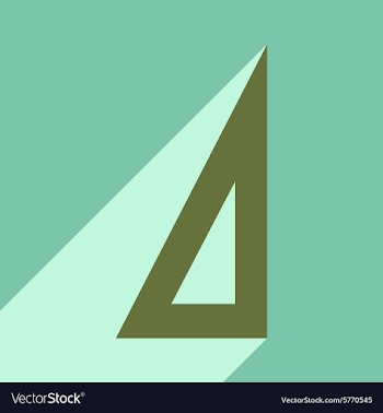Flat with shadow icon and mobile application ruler vector image