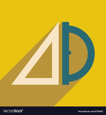 Flat with shadow icon and mobile application ruler vector image