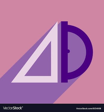 Flat with shadow icon and mobile application ruler vector image