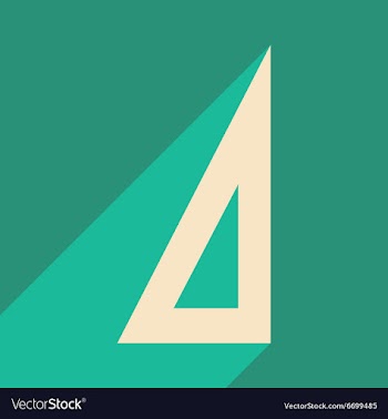 Flat with shadow icon and mobile application ruler vector image