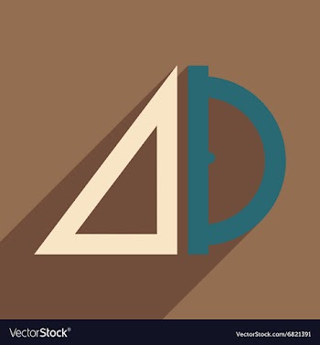 Flat with shadow icon and mobile application ruler vector image