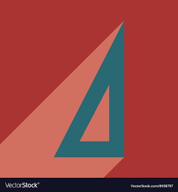 Flat with shadow icon and mobile application ruler vector image