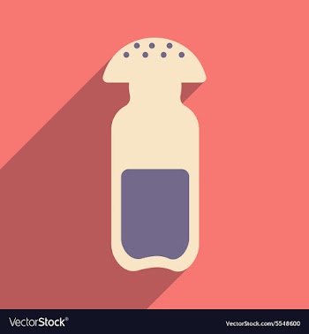 Flat with shadow icon and mobile application salt vector image