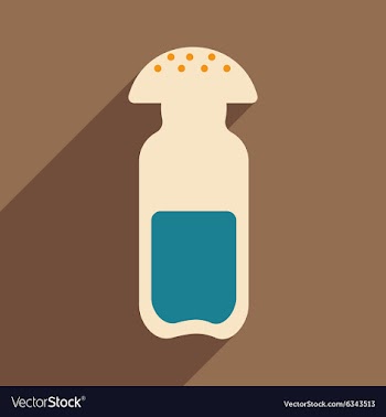 Flat with shadow icon and mobile application salt vector image