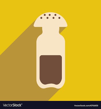 Flat with shadow icon and mobile application salt vector image