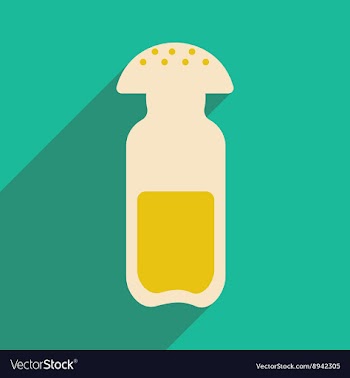 Flat with shadow icon and mobile application salt vector image