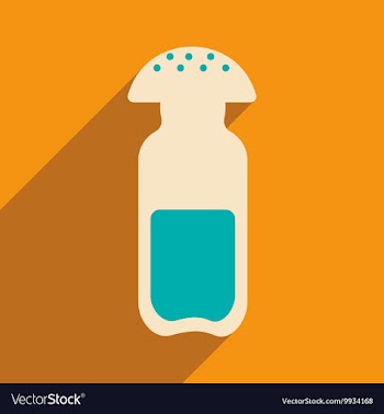 Flat with shadow icon and mobile application salt vector image
