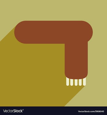 Flat with shadow icon and mobile application scarf vector image