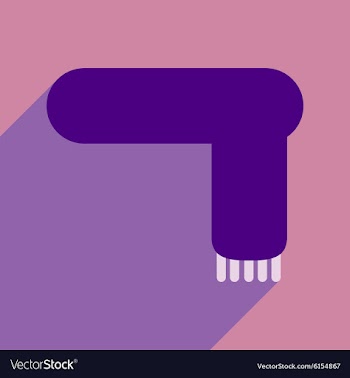 Flat with shadow icon and mobile application scarf vector image