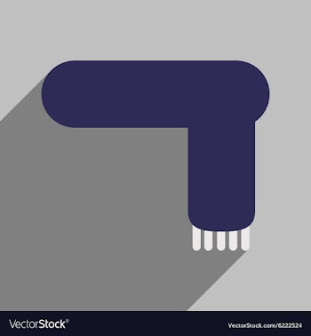 Flat with shadow icon and mobile application scarf vector image