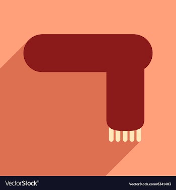 Flat with shadow icon and mobile application scarf vector image