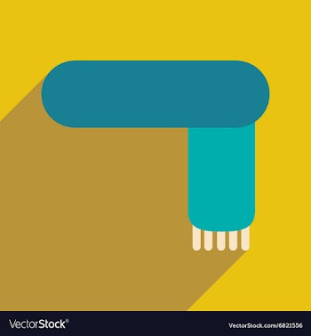 Flat with shadow icon and mobile application scarf vector image