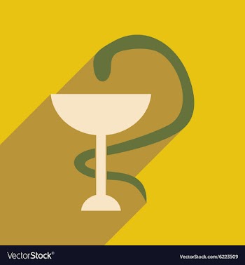 Flat with shadow icon and mobile application snake vector image
