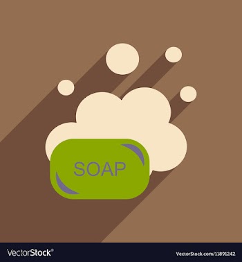 Flat with shadow icon and mobile application soap vector image