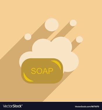 Flat with shadow icon and mobile application soap vector image
