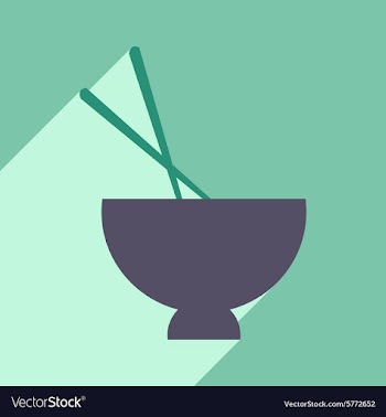 Flat with shadow icon and mobile application soup vector image