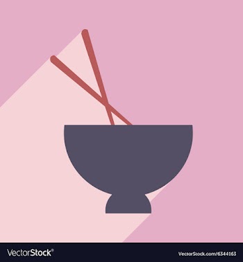 Flat with shadow icon and mobile application soup vector image