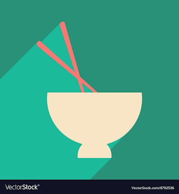 Flat with shadow icon and mobile application soup vector image