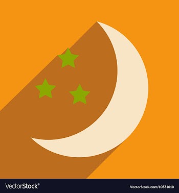 Flat with shadow icon and mobile application stars vector image