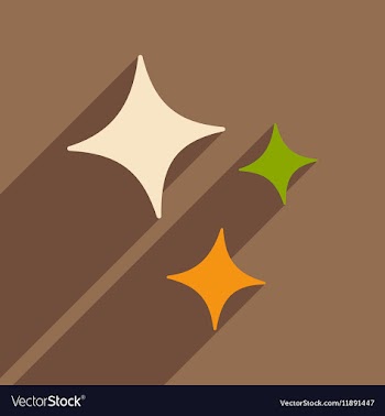 Flat with shadow icon and mobile application stars vector image