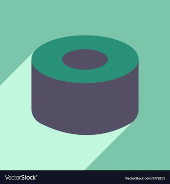 Flat with shadow icon and mobile application sushi vector image