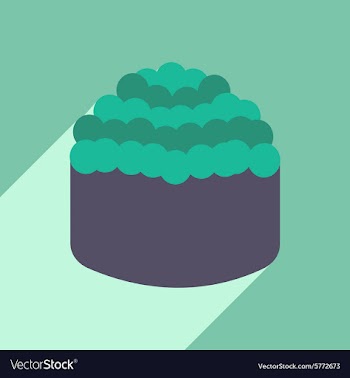 Flat with shadow icon and mobile application sushi vector image