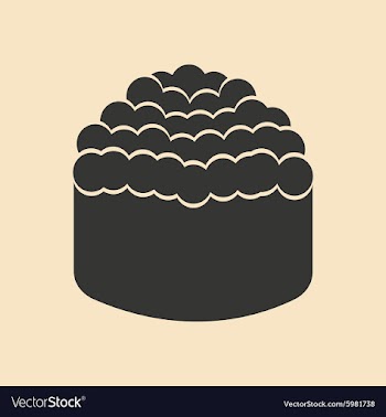 Flat with shadow icon and mobile application sushi vector image