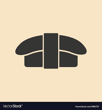 Flat with shadow icon and mobile application sushi vector image