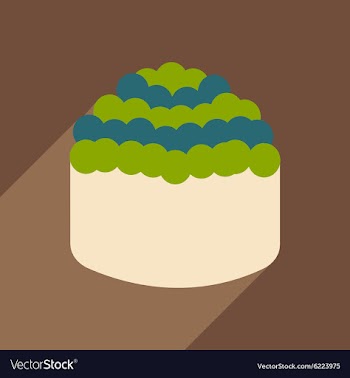Flat with shadow icon and mobile application sushi vector image