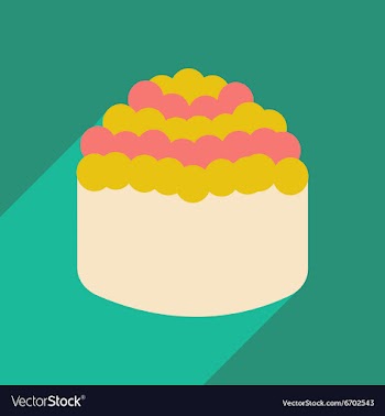 Flat with shadow icon and mobile application sushi vector image