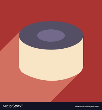 Flat with shadow icon and mobile application sushi vector image