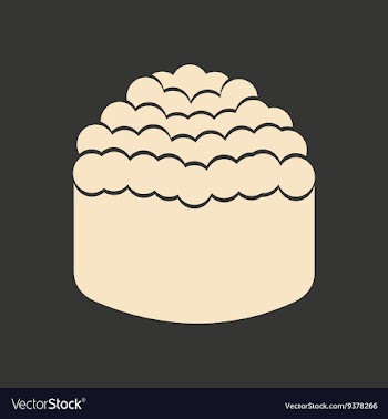 Flat with shadow icon and mobile application sushi vector image