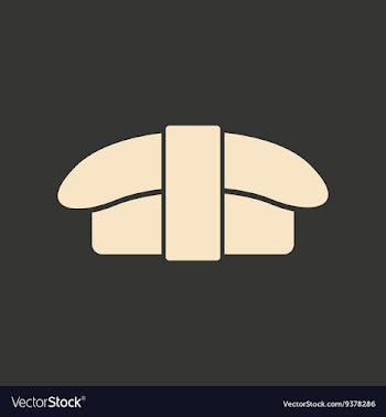 Flat with shadow icon and mobile application sushi vector image