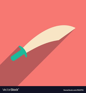 Flat with shadow icon and mobile application sword vector image