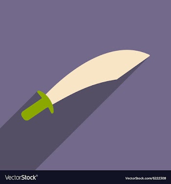 Flat with shadow icon and mobile application sword vector image