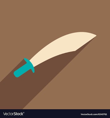 Flat with shadow icon and mobile application sword vector image