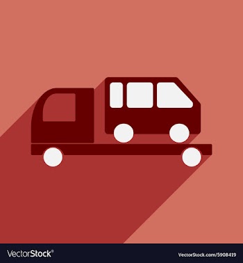 Flat with shadow icon and mobile application tow vector image