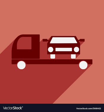 Flat with shadow icon and mobile application tow vector image